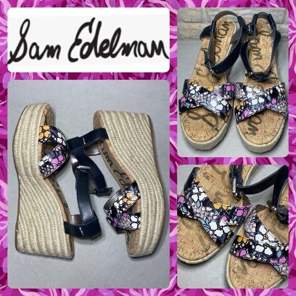 NWOB MSRP $130 Sam Edelman Destin Espadrille Wedge Sandal Women's Size 10 - Picture 2 of 8